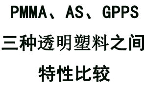 詳解PMMA、GPPS、AS三種透明塑料特性之間的對比關系